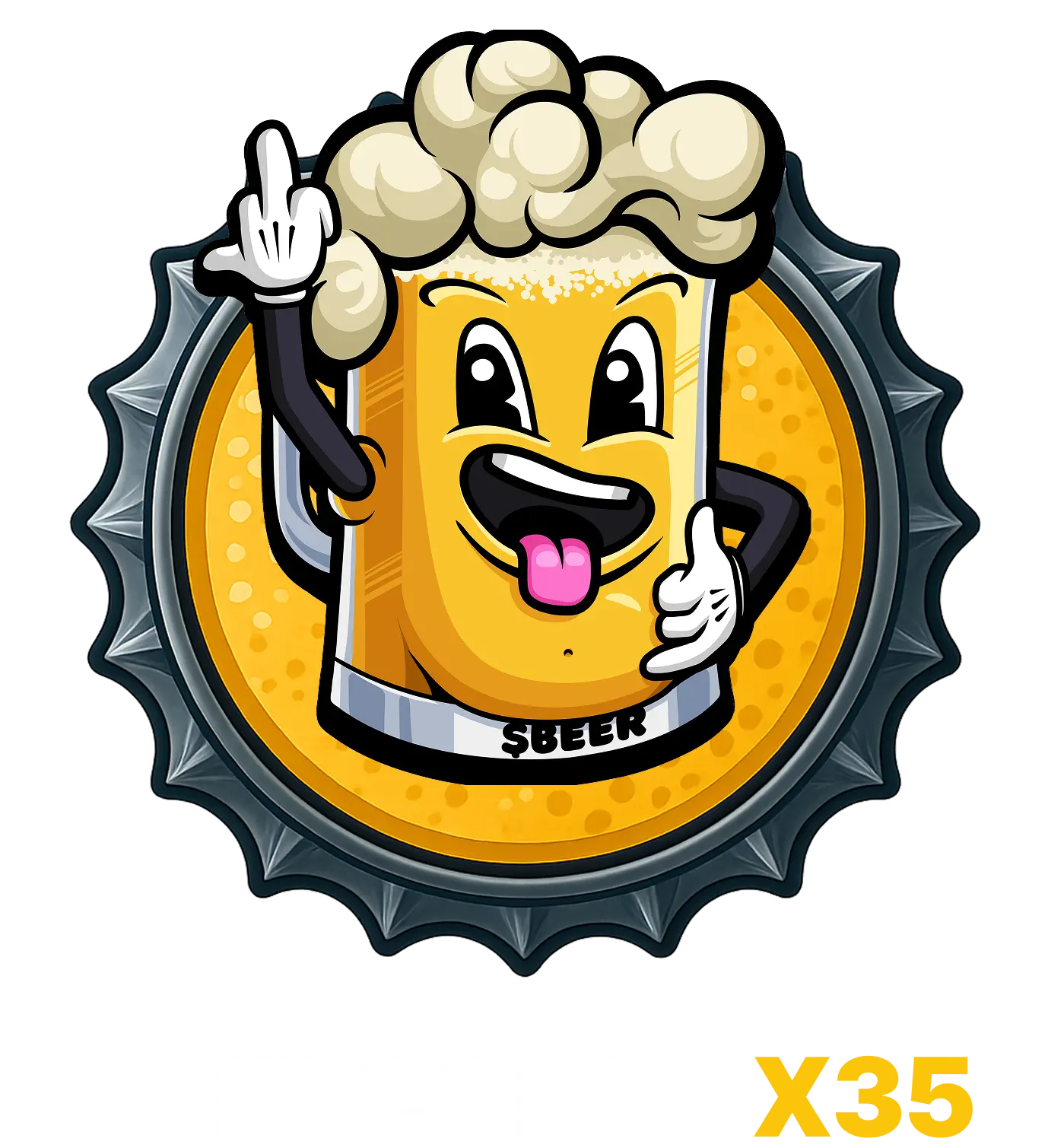 35X Beer Mascot